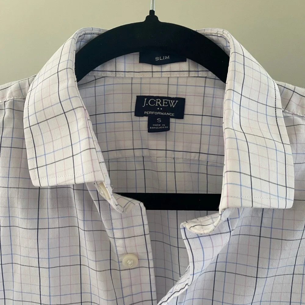 J. Crew - Checker Pattern Casual Button Down Oxford Shirt - Size S